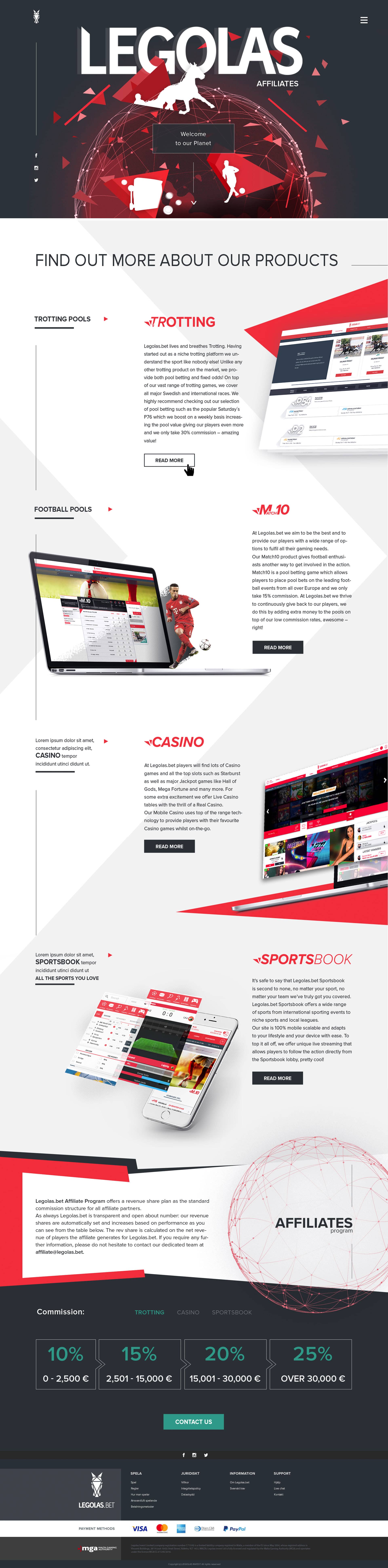 homepage affiliates ui design