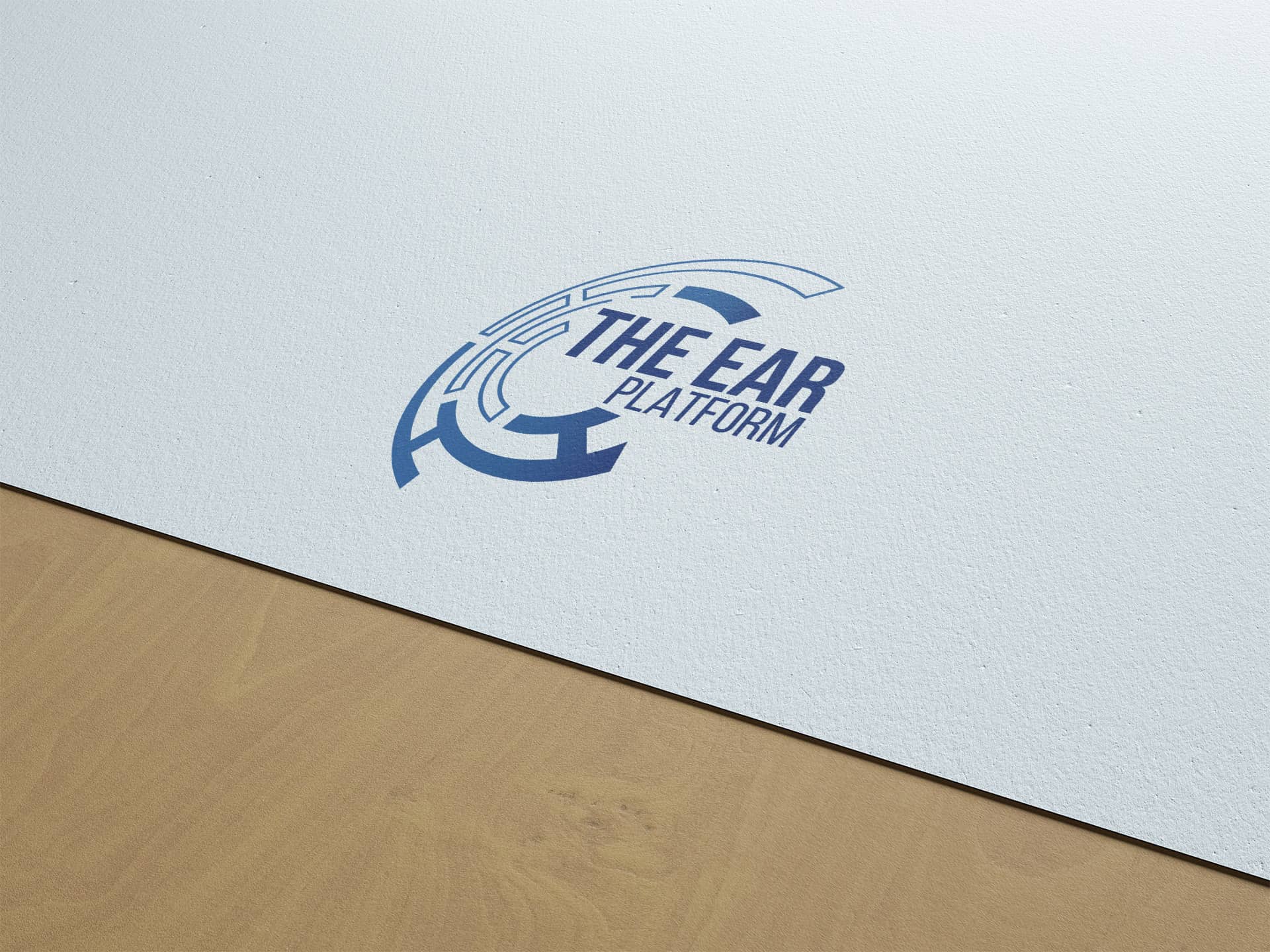 the ear logo on paper